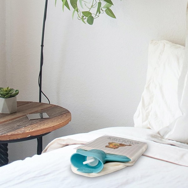 Mr. & Mrs. Panda 뜨거운 물병 수달 꽃다발 - 선물 귀여운 열 베개 수달 Sea Otter Sea Otter Otter 뜨거운 물병 커버 포함 그레이 폴리에스테르