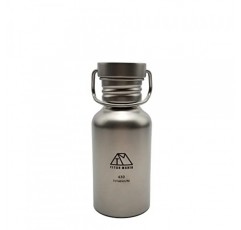 TITAN MANIA 티타늄 물병 430ml S, 넓은 입 병, 수통, 초경량, 견고함, 아웃도어 장비, 캠핑 장비