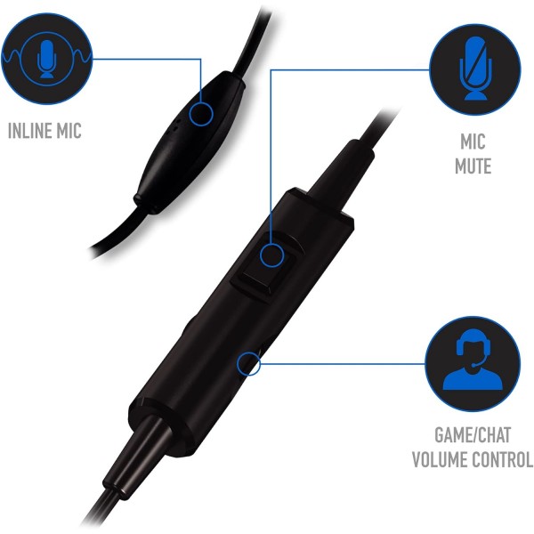 Stealth C6-50 스테레오 게임용 헤드셋 - XBox One, 시리즈 S/X, PS4/5, 스위치, PC, 휴대폰 및 태블릿과 호환되는 블루 멀티 플랫폼