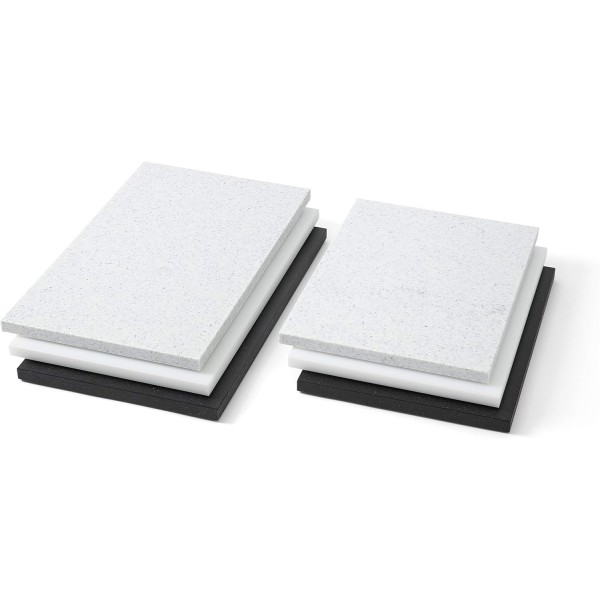 MADDY LIFESTYLE - 고품질 MADE IN GERMANY 도마 플라스틱 검정/색상 40x30x2cm - 식품 안전, 식기세척기 사용 및 칼 사용이 가능한 주방 보드 - PE 500 재생 검정 40x30x2cm