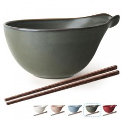 아르테나 라면 그릇(젓가락 포함), 42온스 세라믹 국수 그릇, 대형 수프 그릇, 파스타 그릇 세트, 대형 샐러드 그릇, 만두용 딥 쌀국수 그릇, 시리얼, 쌀, 식기세척기 전