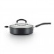 T-fal 고급 붙지 않는 점보 쿠커 5쿼트 오븐 안전 350F 조리기구, 냄비 및 팬, 식기세척기 사용 가능 검정색