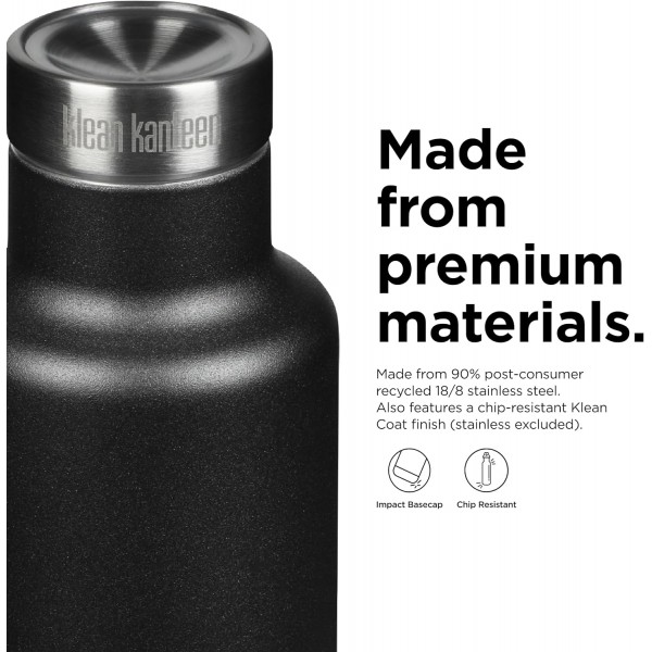 Klean Kanteen Herren 클래식 VI Trinkflasche, 블랙, 원 사이즈