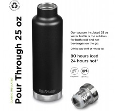 Klean Kanteen Herren 클래식 VI Trinkflasche, 블랙, 원 사이즈