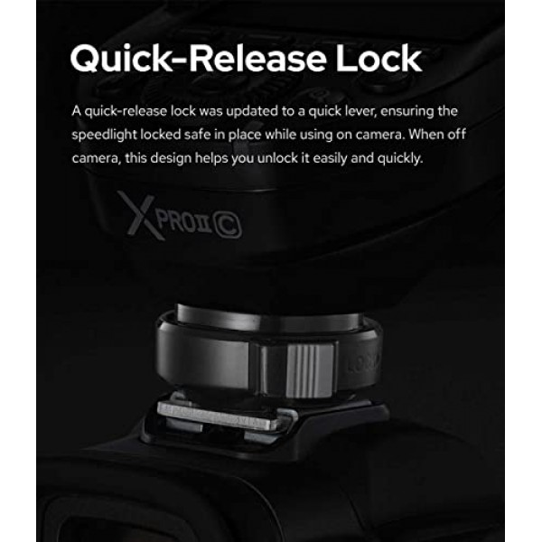 Nikon 카메라와 호환되는 Godox XProII-N TTL 무선 플래시 트리거 송신기, 2.4G HSS 1/8000S Bluetooth 연결, 빠른 핫슈 잠금(업그레이드된 XPro-N)