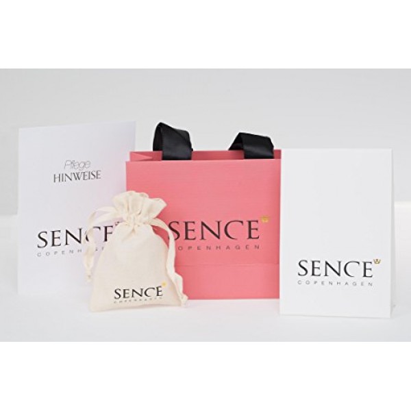 SENCE Copenhagen G791 여성용 산호 보헤미안 드림 랩 팔찌 진주 체인 가죽 체인 골드 랩 팔찌 – 6.5 cm
