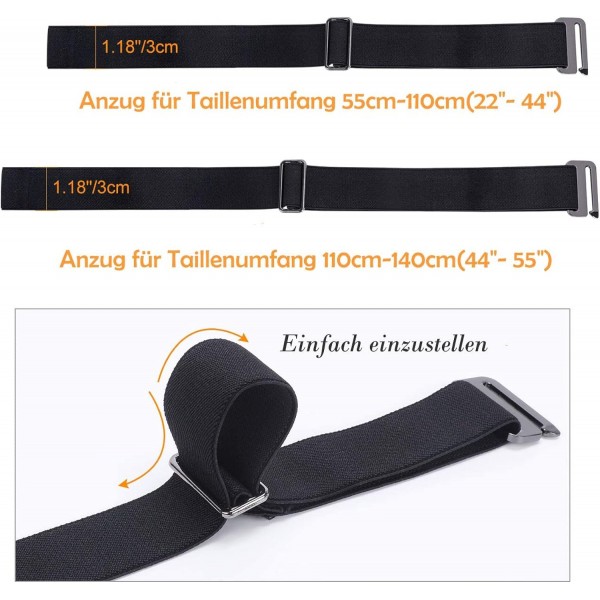 JasGood 여성용 보이지 않는 스트레치 벨트 청바지 바지 드레스 용 플랫 버클이있는 쇼 탄성 조절 웹 벨트 1-Black Fits 110cm-140cm (44 