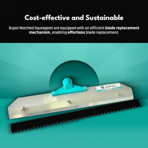 에폭시 바닥 스퀴지 - 노치 스퀴지 16인치는 에폭시, 우레탄, 시멘트 셀프 레벨링과 같은 무거운 코팅을 적용하는 데 사용됩니다. 에폭시 바닥재를 적용하는 데 가장 