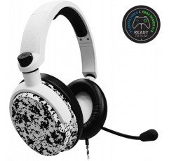 Stealth C6-100 게임용 헤드셋 XBox One 시리즈 S/X PS4/5와 호환되는 흰색 디지털 카모 멀티 플랫폼 강력한 40mm 스피커가 장착된 휴대 전화 및 태블릿 3.5mm 잭 오버화이트 카모