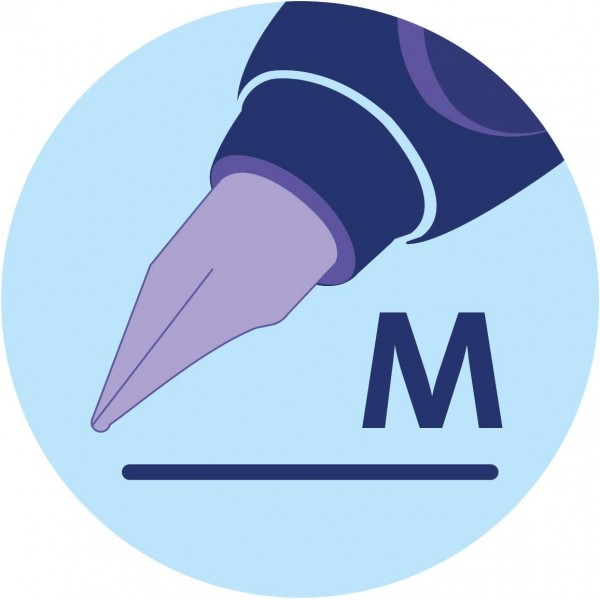 Pelikan 947101 만년필 트위스트 인 폴딩 박스, 오른손잡이 및 왼손잡이용 범용, 펜촉 M, 실버