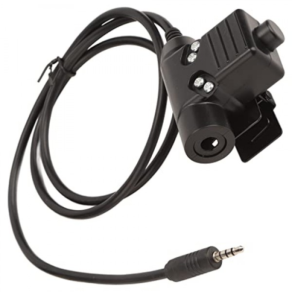 Yoidesu U94 PTT 시스템 군용 어댑터, 3.5mm 사운드 인터페이스 휴대폰 용 헤드셋 어댑터 말하기 3.5mm 플러그 푸시