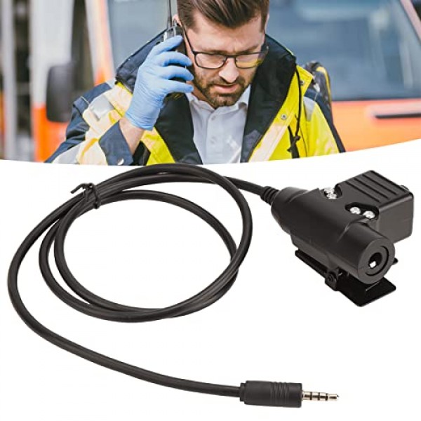 Yoidesu U94 PTT 시스템 군용 어댑터, 3.5mm 사운드 인터페이스 휴대폰 용 헤드셋 어댑터 말하기 3.5mm 플러그 푸시