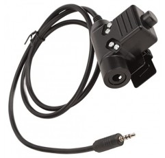 Yoidesu U94 PTT 시스템 군용 어댑터, 3.5mm 사운드 인터페이스 휴대폰 용 헤드셋 어댑터 말하기 3.5mm 플러그 푸시