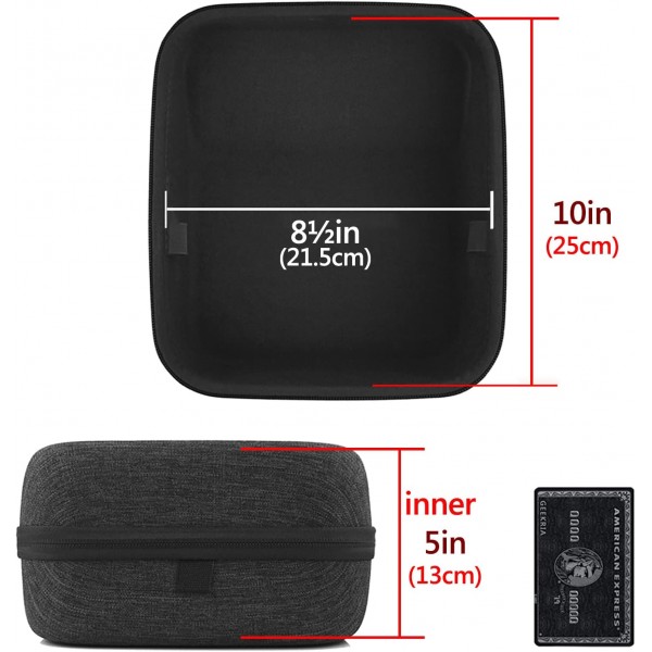 Senheiser HD599, HD598CS, HD280PRO, HD650, AKG K361, K371, K167, K540, DT880pro, DT990 보호 케이스, 하드 캐리 케이스와 호환되는 GEEKRIA 헤드폰 케이스 블랙 지퍼
