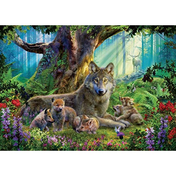 Ravensburger 15987 숲속의 늑대 성인을 위한 1000피스 퍼즐 - 모든 조각은 독특하며 소프트클릭 기술로 조각이 완벽하게 맞습니다.