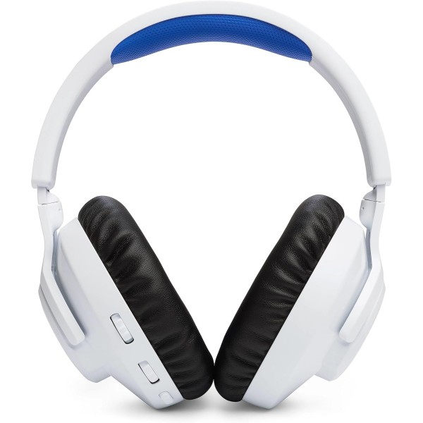 JBL Quantum 910P 오버이어 게이밍 헤드폰 - Playstation 및 기타 콘솔용 - 헤드 트래킹 기능, ANC 및 39시간의 배터리 수명 포함 - 화이트