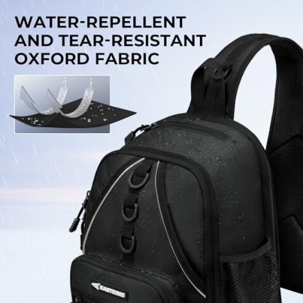 KastKing Karryall 낚시 슬링 태클 가방 2개 태클 트레이, 전술 낚시 태클 보관 가방, 낚시 장비 보관