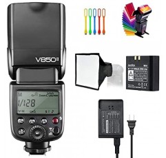 Godox V850II GN60 2.4G 1/8000초 고속 동조 플래시 스피드라이트 스피드라이트 및 2000mAh 리튬 이온 배터리, 1.5초 재활용 시간, 650 최대 전력 Canon Nikon Pentax Fuji Olympus Panasonic 카