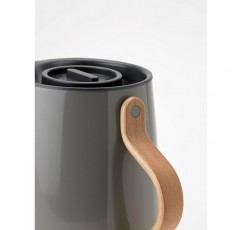 Stelton Emma 진공 차 주전자 - 뜨거운 음료를 위한 뚜껑 및 스테인리스 스틸 열 삽입물이 있는 플라스틱 절연 주전자 - 현대적인 디자인, 스마트 내장형 인퓨저 필터, 너