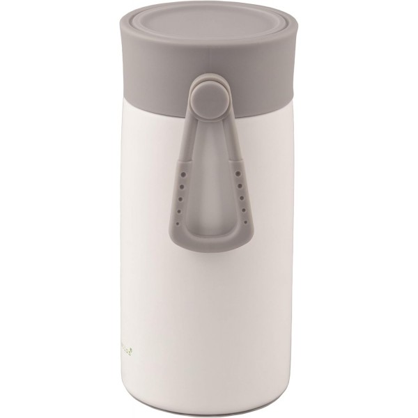 Greenrelation 2lids 병 보온병 병 Thermo Coffee To Go Thermo Mug 마시는 병 스테인레스 스틸 Tritan Matt White