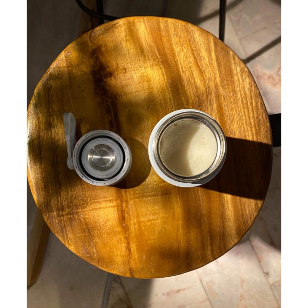 Greenrelation 2lids 병 보온병 병 Thermo Coffee To Go Thermo Mug 마시는 병 스테인레스 스틸 Tritan Matt White