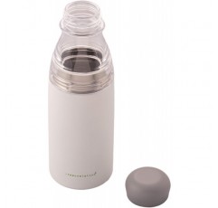 Greenrelation 2lids 병 보온병 병 Thermo Coffee To Go Thermo Mug 마시는 병 스테인레스 스틸 Tritan Matt White