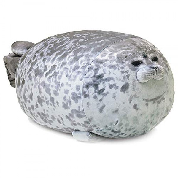 YOZATIA Chubby Blob Seal Pillow, 거대한 박제 동물 포옹 베개, Anime Plushies 귀여운 베개 Large(23.6 in)