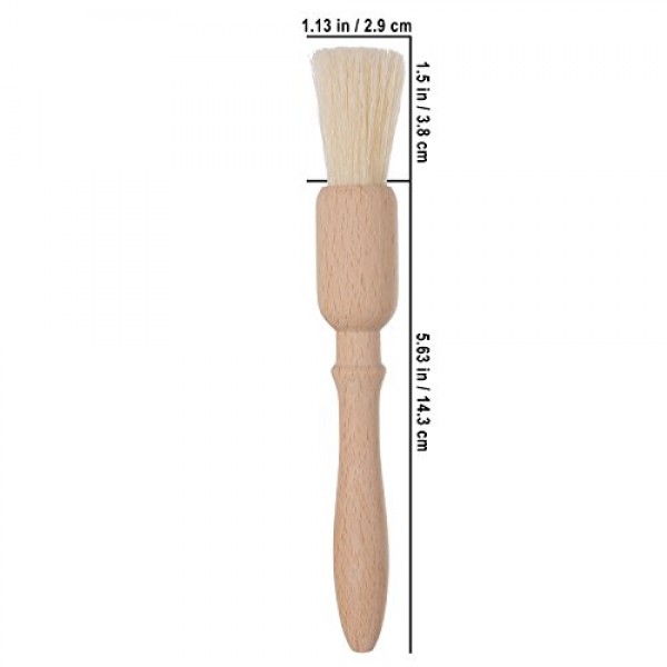 처리되지 않은 너도밤나무 손잡이가 있는 Redecker 천연 돼지 강모 페이스트리 브러시, 시침질, 글레이징 및 달걀물 도포에 적합, 7-1/4인치, 독일산