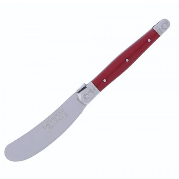 Jean Dubost Laguiole 빵 치즈 버터 나이프 스프레더 스테인레스 스틸 블레이드, 미니, 레드