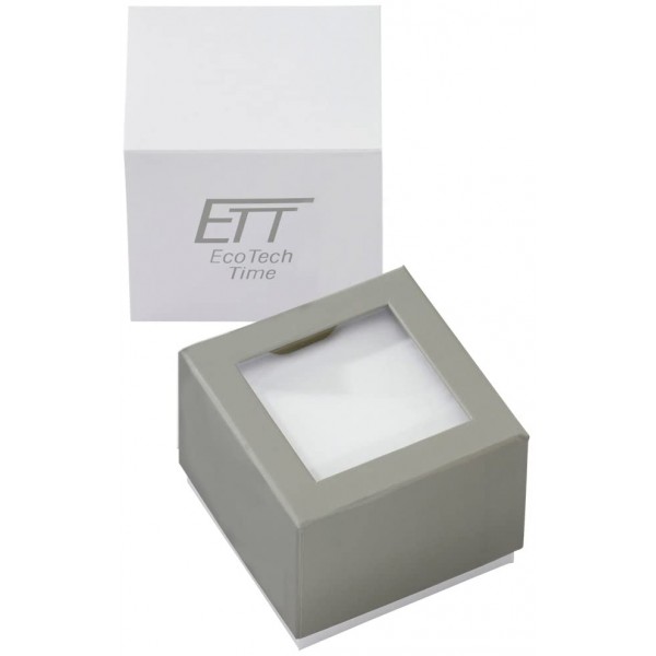 ETT Eco Tech Time Funk Solar ELS-11569-26L 가죽 스트랩, 스트랩이 포함된 여성용 아날로그 시계.