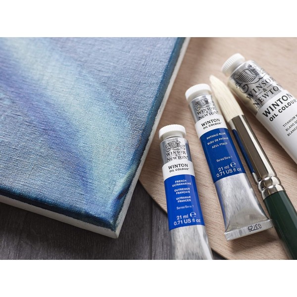 Winsor & Newton 1414696 Winton, 고품격 오일 컬러 - 37ml 튜브의 균일한 점도, 내광성, 높은 불투명도, 풍부한 컬러 피그먼트 - Viridian shade Viridian shade Winton 오일 컬러 - 37ml 튜브
