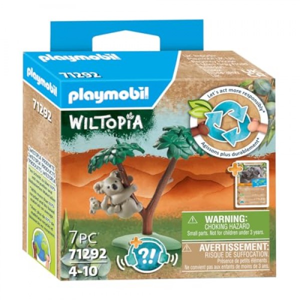 Playmobil 71292 Wiltopia 코알라 아기, 교육용 장난감, 크고 작은 탐험가를 위한 재미있는 상상력 역할 놀이, 4세 이상 어린이에게 적합한 플레이 세트