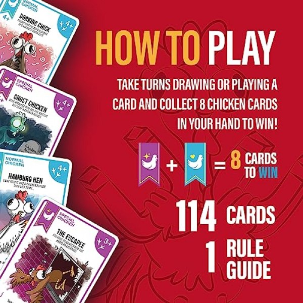 카드 게임, 성인과 청소년을 위한 재미있는 게임, 성인과 가족을 위한 새롭고 전략적인 게임, 게임의 밤, 2~8명, 13세 이상, 여행 친화적, 카드 114개