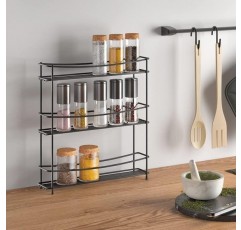 Kumino Lava Spice Rack 3-Eng. 35x8x37cm 터치썸 블랙