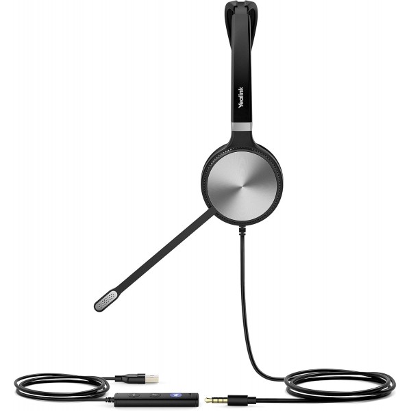 Microsoft Teams용으로 인증된 Yealink USB 헤드셋 UH36 Mono Teams,블랙 UH36 Mono Teams 싱글
