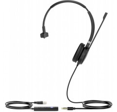Microsoft Teams용으로 인증된 Yealink USB 헤드셋 UH36 Mono Teams,블랙 UH36 Mono Teams 싱글