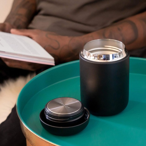 진정한 맛 세라믹 코팅이 적용된 Fellow Carter Everywhere 진공 단열 머그, 매트 블랙, 12온스 12온스 매트 블랙