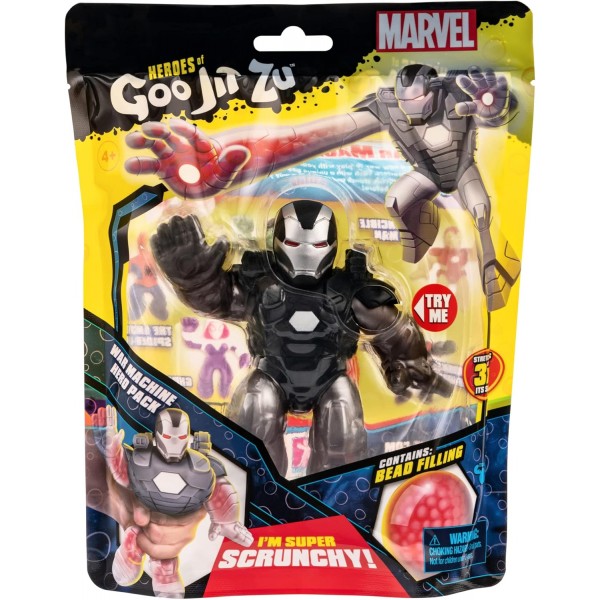 Heroes of Goo Jit Zu Marvel War Machine Hero Pack - Super Scrunchy Bead Stuffed Marvel 피규어 4.5