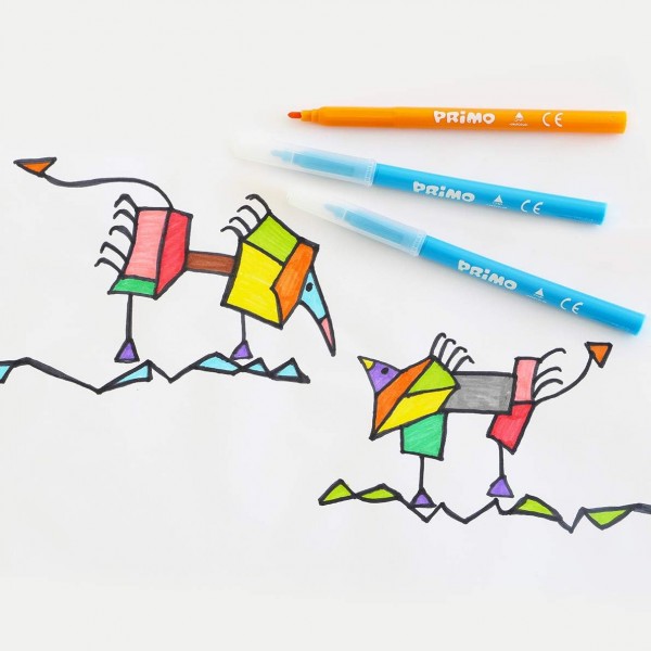 Primo p615pen120 모듬 색상 펠트 펜(대리석, SB)