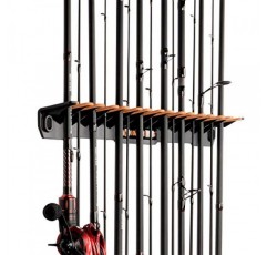 KastKing 특허받은 V15 수직 낚싯대 홀더 – 벽걸이형 낚싯대 랙, 17.25인치 크기의 낚싯대 15개 또는 낚싯대 콤보 보관, 훌륭한 낚싯대 홀더 및 랙
