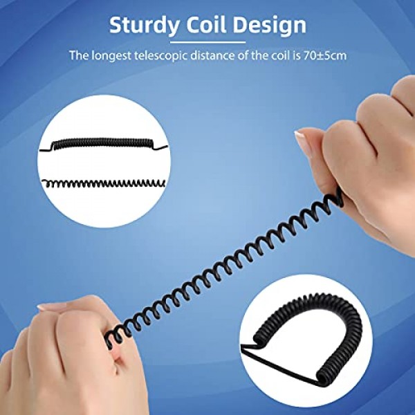 Retevis 클리어 D 모양 워키토키 이어폰(마이크 2핀 포함), 코일 튜브, 호환 가능 RT22 RT21 H-777 RT68 RT22S H-777S RT19 RT15 워키토키, 소프트 이어훅 양방향 라디오 이어폰(4팩)