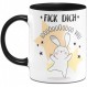 Fuck you so much - 웃긴 토끼 커피 머그 - 식기 세척기 사용 가능(검정)