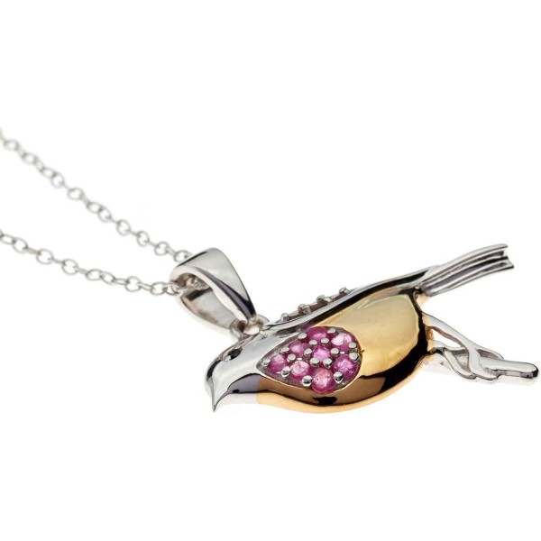Anderson and Webb Ruby Robin 스털링 실버 펜던트, 18