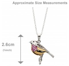 Anderson and Webb Ruby Robin 스털링 실버 펜던트, 18