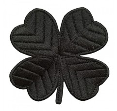 Antrix 전술 블랙 다이 컷 아일랜드어 4 클로버 수 놓은 패치, 후크 & 루프 네 잎 럭키 클로버 의류 의류 자켓 청바지 가방 배낭 티셔츠 신발에 대한 재미있는 엠블럼 패