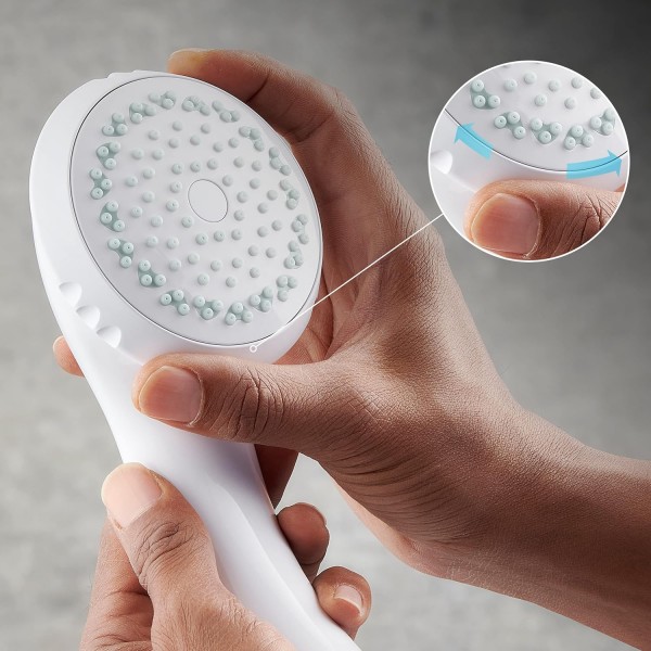 Mira Response 조절식 4 스프레이 모드 샤워 헤드 그레이/화이트 화이트 싱글