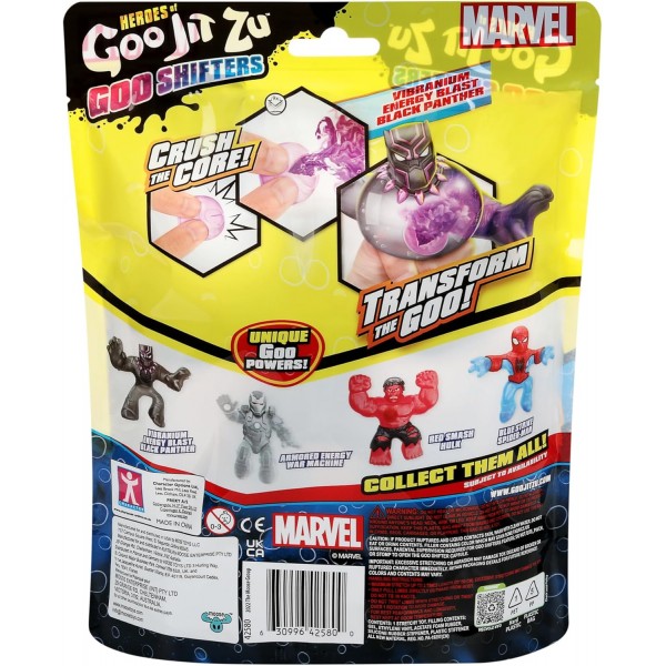 Heroes of Goo Jit Zu Marvel S7 Hero Pk Vibranium Energy Blast 블랙 팬서 Goo Shifter