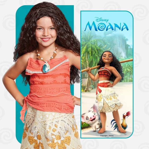 디즈니 공식 Moana Vaiana 쉘 목걸이 장난감 소녀를위한 어린이 공주 Vaiana 목걸이 장난감 크리스마스 멋진 드레스 생일