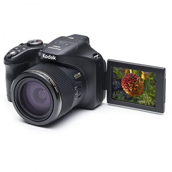 Kodak PIXPRO Astro Zoom AZ652-BK 20MP 디지털 카메라, 65X 광학 줌 및 3인치 LCD(검은색)
