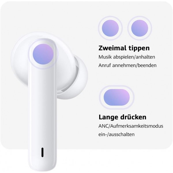 HUAWEI FreeBuds 4i 무선 인이어 블루투스 헤드폰 액티브 노이즈 캔슬링, 고속 충전, 긴 배터리 수명, 실버 프로스트, 30개월까지 보증 연장, 원 사이즈